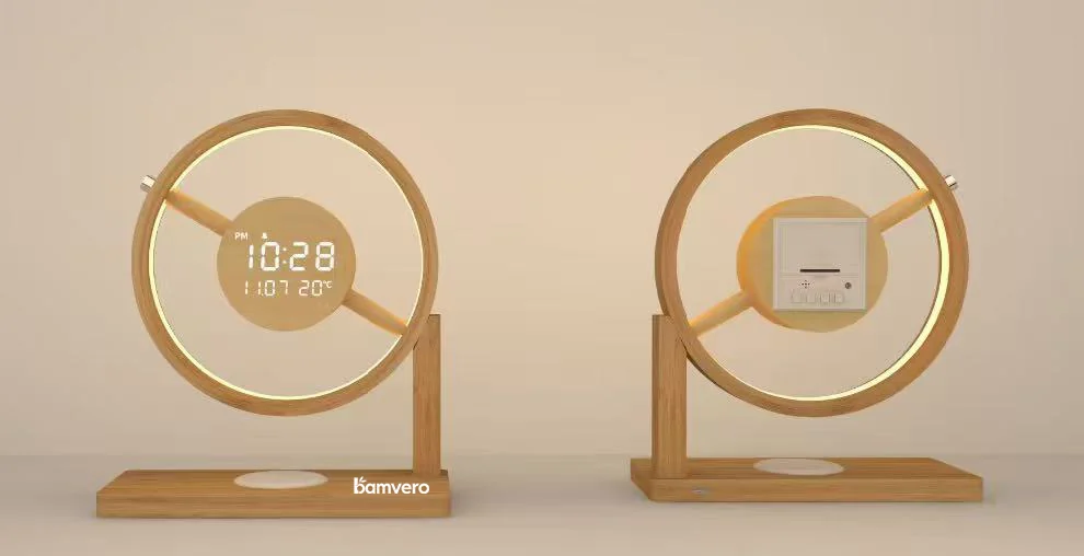Arch Bamboo Clock Lamp