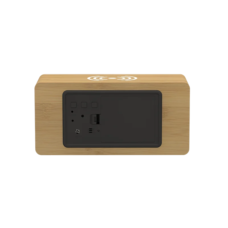 1299 Bamboo Wireless Charging Clock thumbnail 3