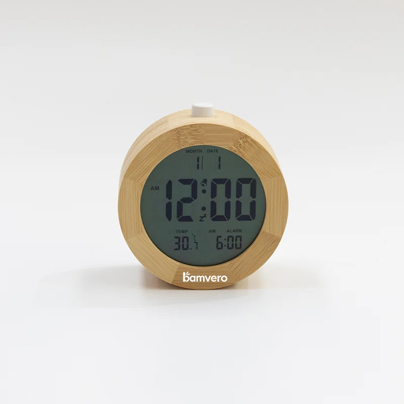 2106 Bamboo LCD Temperature Clock thumbnail 2