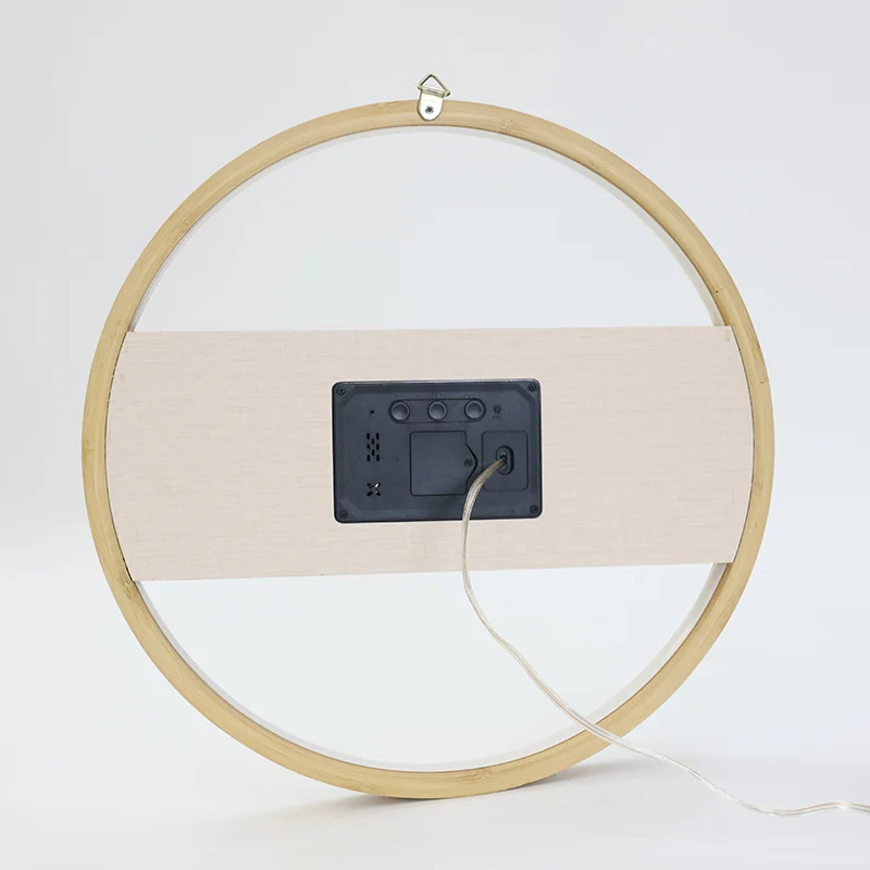 G218A Bamboo Fabric Wall Clock thumbnail 5