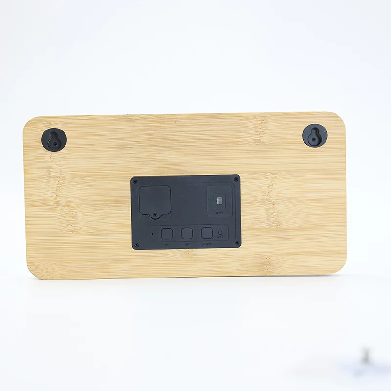G290 Rectangular Bamboo Fabric Wall Clock thumbnail 4