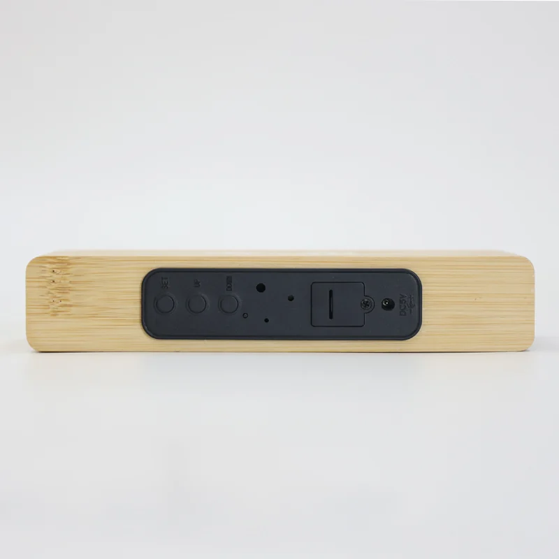 W101 Bamboo Wireless Charging Clock thumbnail 4