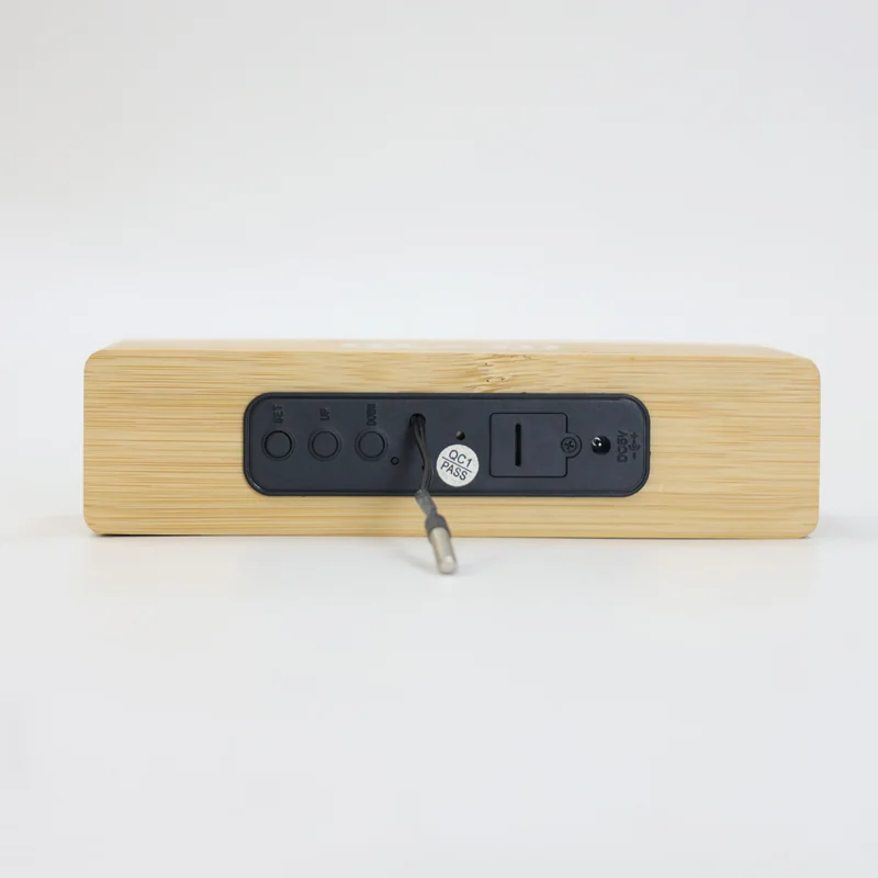 W109 Bamboo Wireless Charging Clock thumbnail 4