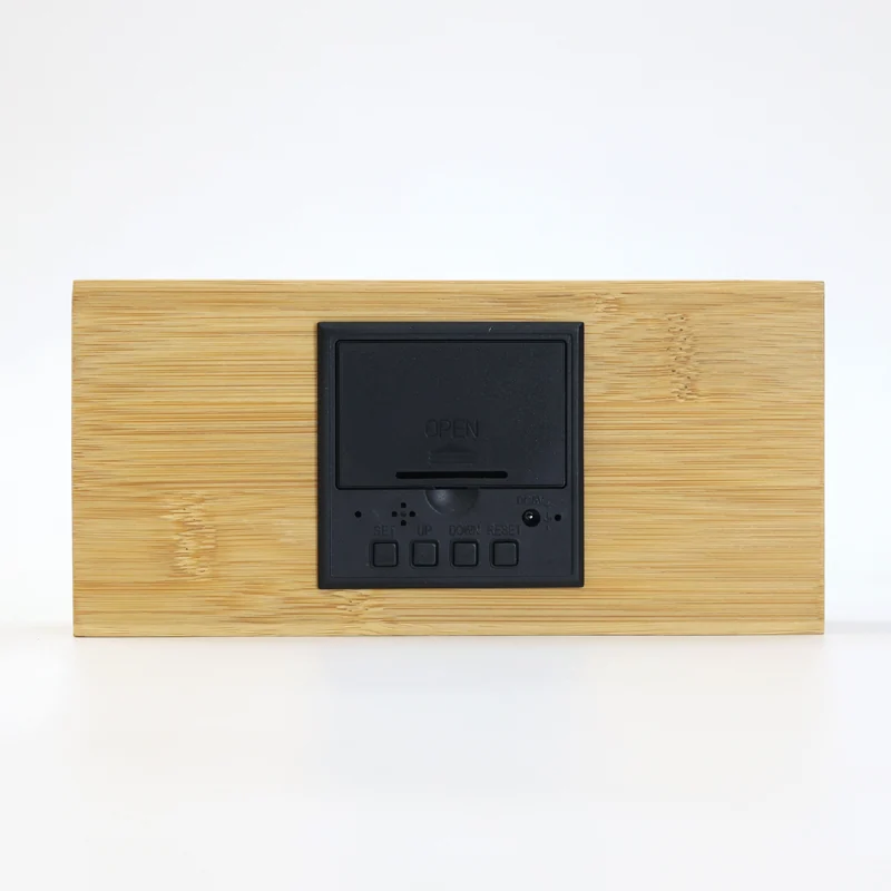 W118 Bamboo Wireless Charging Clock thumbnail 4