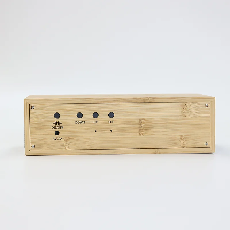 Y101 Bamboo Wireless Charging Speaker Clock thumbnail 2
