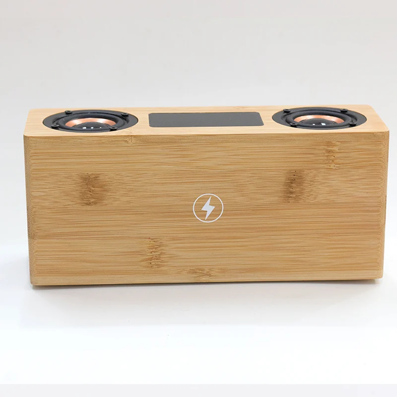 Y120 Bamboo Wireless Charging Speaker Clock thumbnail 4