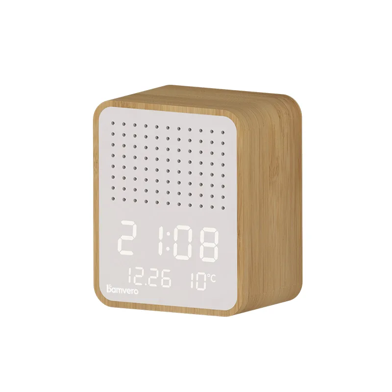Y130-2 Bamboo Bluetooth Speaker Alarm Clock thumbnail 3